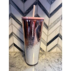 Starbucks 2019 Holiday Season Mirror Glitter Pink Cup